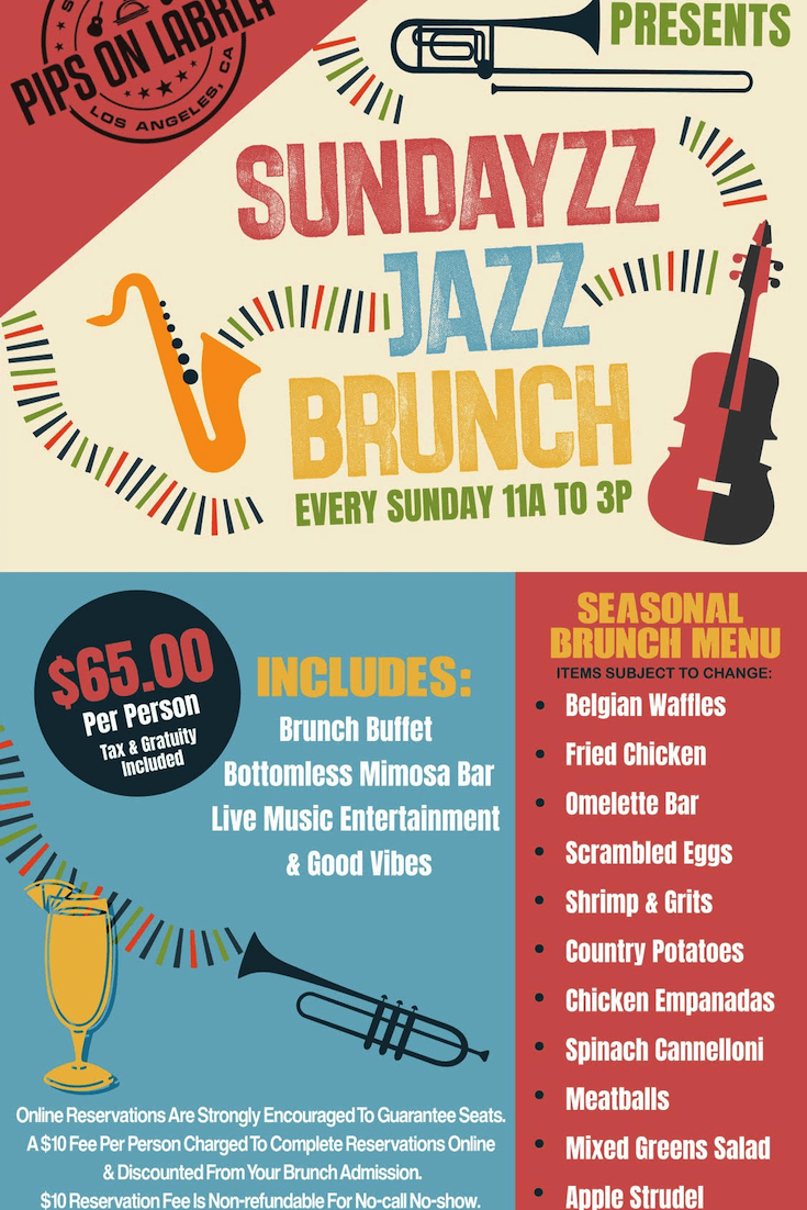 Clickable promo for our Sunday Jazz Brunch.